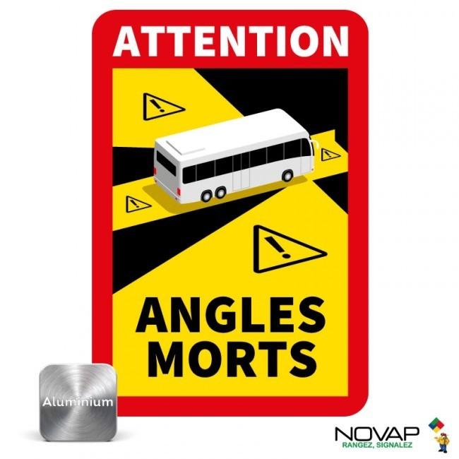 Panneaux alu classe 1 marquage obligatoire angles morts pour bus - PNGAL1-NV02/BAAM_0
