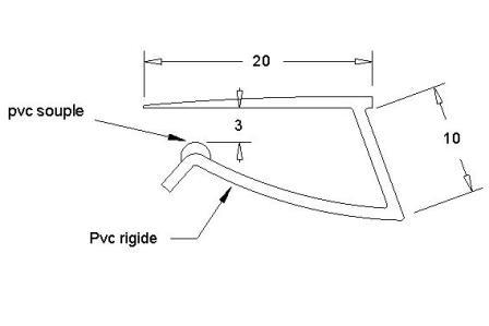 Pince pour tablette inclinée - PVC transparent - Réf. 219 - Fixation porte-étiquette simple pli adhésif_0