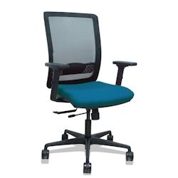 Piqueras y Crespo Silla Haches traslack malla negra asiento bali verde petróleo brazos 2D ruedas 65mm - bleu multi-matériau 395TKM840B429B2DB68R65_0