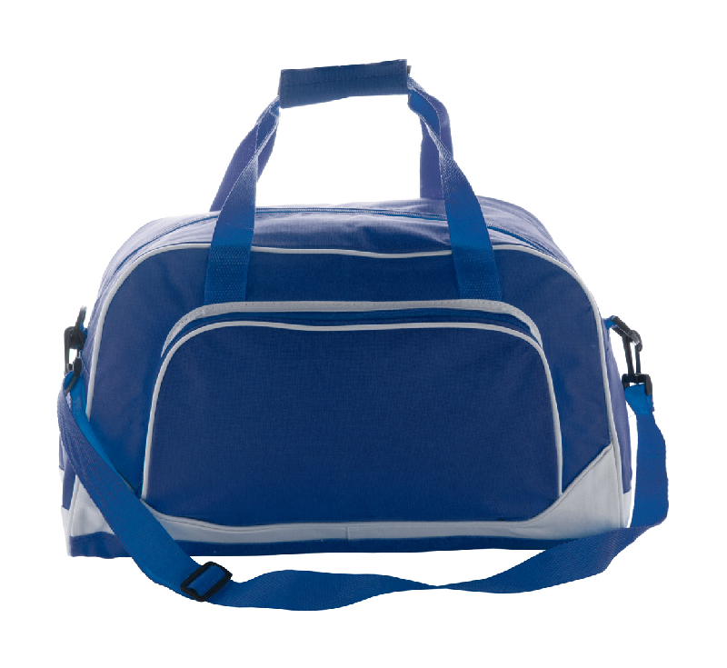 Sac de sport - pochette avant zippée - bandoulière ajustable - 600D polyester - bleu foncé_0