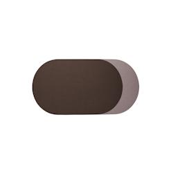 Stil Casa, set de 12 sets de table bicolores, polyuréthane cousu, 48xh. 30 cm, finition dollar couleur marron/rose. - TOV4830-D-BWC_0