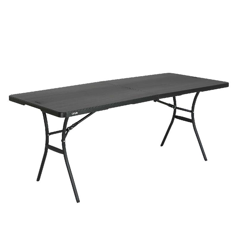 Table pliable en 2 (valise) rectangulaire 183cm / 8 personnes_0