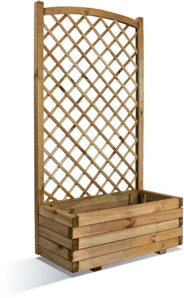 Bac à fleurs lierre en arc - 80 cm - Pin européen traité - 75 litres - Livré en kit_0