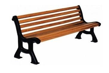 Banc public Bastide - bois exotique et fonte - 76 kg_0