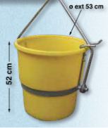 Benne à béton basculante en polyéthylène - 70 litres - Charge maxi 150 kg_0