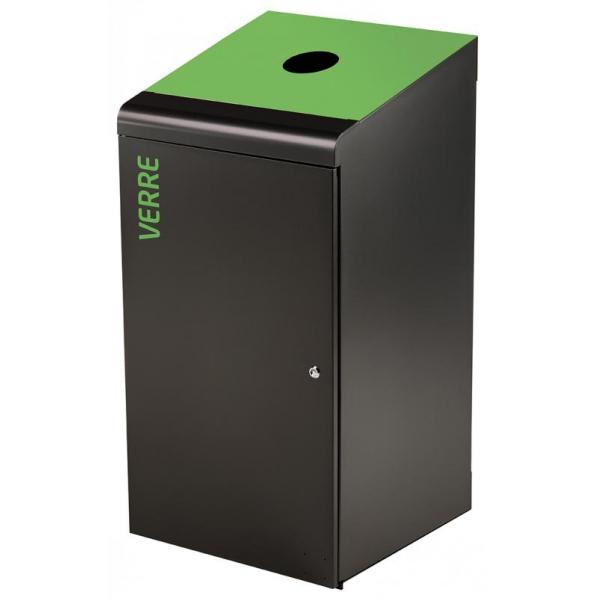 Borne de tri sélectif 120 litres - Tripoz Couvercle tri du verre_0