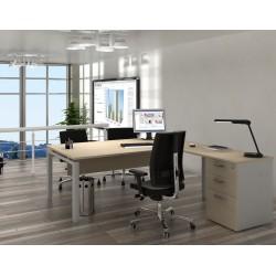 Bureau compact  quadra avec caisson  mobel linea._0