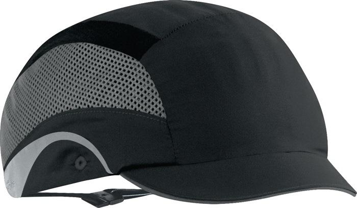 Casquette de protection Aerolite® noir polyester EN812:2012 JSP - 53-64 cm - coque HDPE et côtés réfléchissants_0