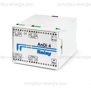 Convertisseur de signal analogique 0/4-20mA 0-10V vers réseau M-Bus Relay - AnDi - montage rail ou mural_0