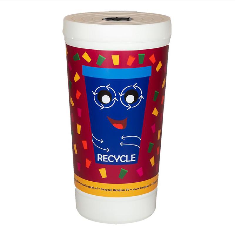 Gobelet géant ludique de collecte des gobelets en papier et plastique - CUPMAN - 210L - Marque KNAPZAK - Fabrication Européenne_0