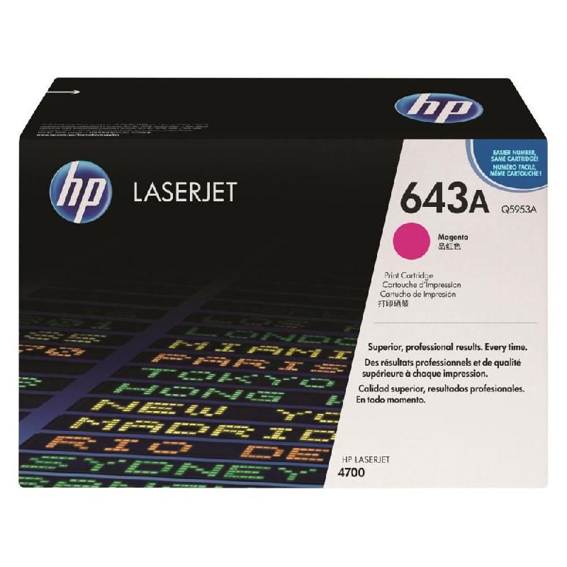 HEWLETT PACKARD TONER ORIGINAL 643A (Q5953A) - COULEUR: MAGENTA