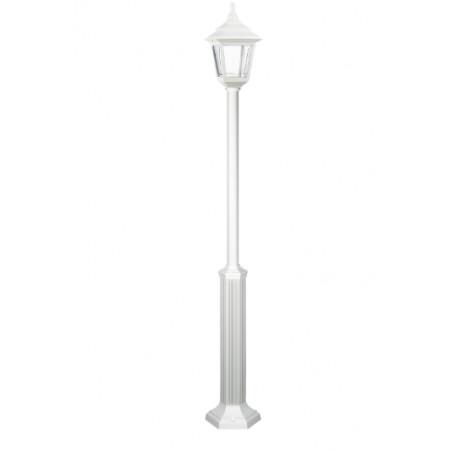 Lampadaire d'éclairage public - 1 tête - Clic-clac 4 - IP44 - E27 - style rustique - verre transparent - hauteur 1910 mm - blanc_0