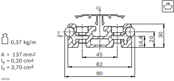 Profilé de protection LF12S - Aluminium anodisé - Guidage à galets avec ou sans entraînement_0