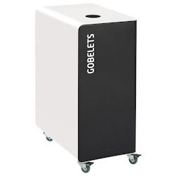 Rossignol - Borne de tri support sac 90L mobile CUBATRI - gobelets gris manganèse/blanc - blanc métal 54820_0