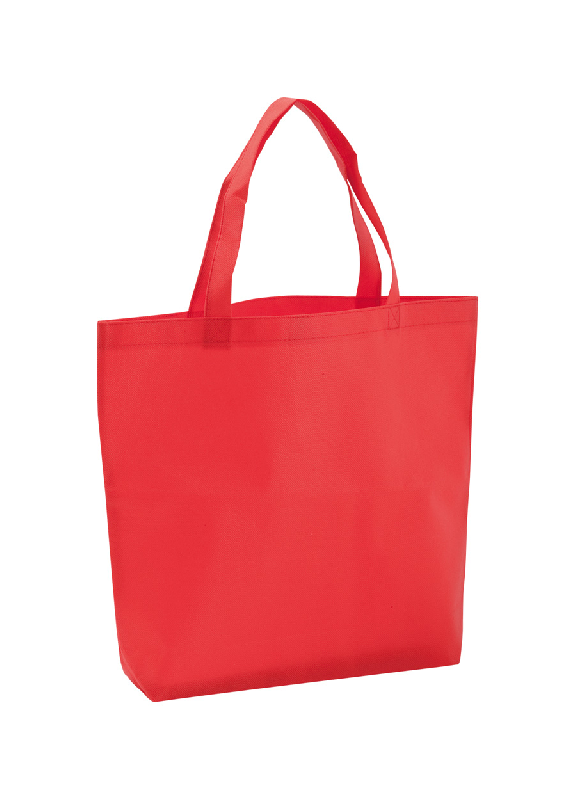 Sac shopping publicitaire en intissé - Rouge - Anses de longueur moyenne_0