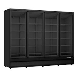 Seda ASTRA004 - Vitrine murale LS, groupe loge, +1/+10°c, classe 4m1, 4 p.Vitrees, couleur noire (int/ext) - ASTRA004_0