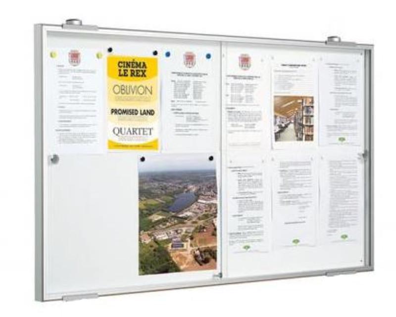Vitrine d'affichage intérieure Référence - porte coulissante - cadre aluminium - dimensions multiples_0