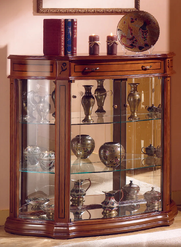 Vitrine d'ameublement en bois dv1va - merisier_0