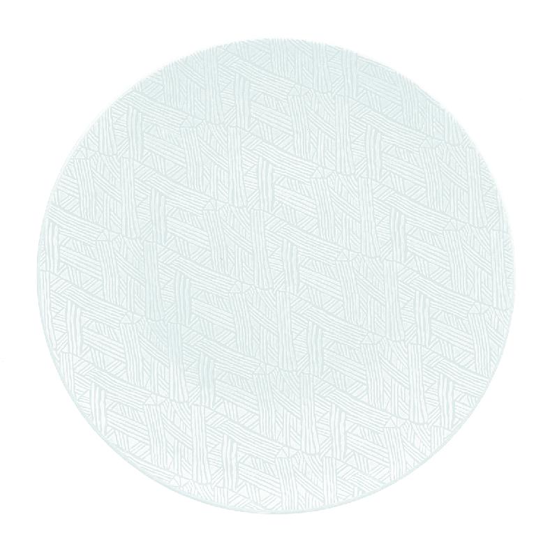 ASSIETTE COUPE PLATE ROND BLANC PORCELAINE Ø 25 CM JUNGLE ARIANE