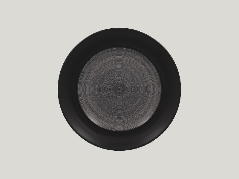 ASSIETTE PLATE ROND GRIS PORCELAINE Ø 27 CM TRINIDAD RAK