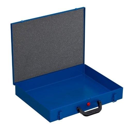 Allit - Caisse à outils vide en métal bleu - Solide en acier avec verrouillage à clapet_0