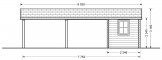 Abri voiture carport double+abri 600x750 cm / structure en bois / toiture à deux pans en bois / pour 2 voitures_0