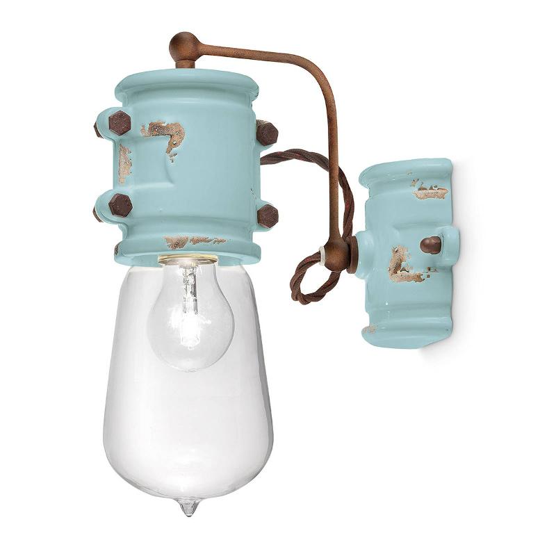 FERROLUCE APPLIQUE MURALE VINTAGE C1523 TURQUOISE
