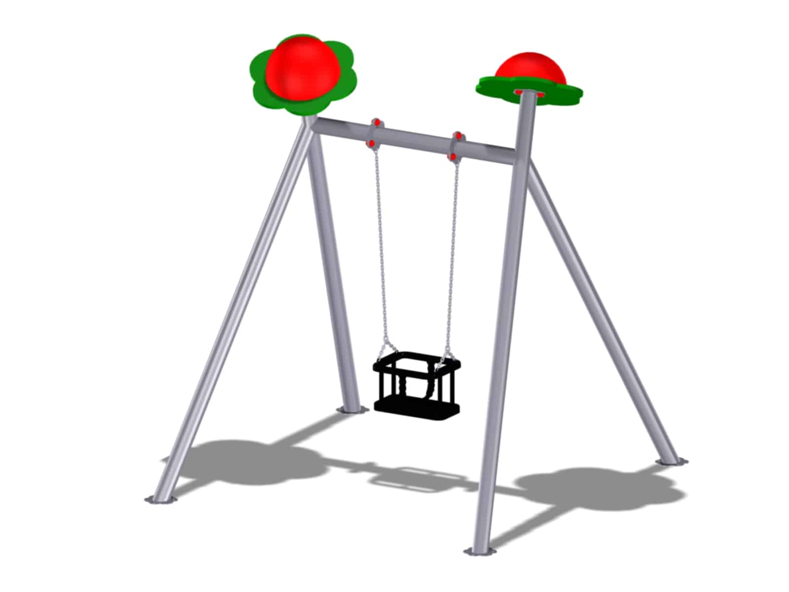 Balançoire en inox - Baladine 1 place nacelle LD1BX0150 pour enfants de 1 à 6 ans_0