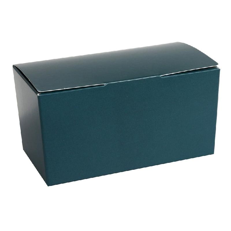 Ballotin bleu canard mat intérieur or fermeture à pattes carton 250g - par 25_0