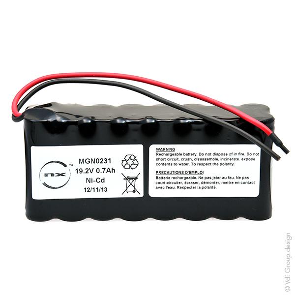 Batterie industrielle NiCd 16x AA 16S1P ST2 - 19.2V 700mAh F150 - Marque NX_0