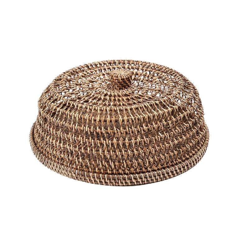 Bazar Bizar Cloche alimentaire en rotin 27x27 cm naturel marron - BAGE023NBr-M_0
