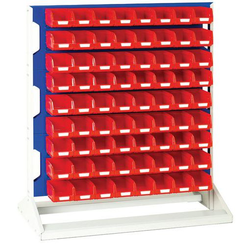 BOTT 1 RACK DOUBLE FACE 1000X550X1125MM - 144 BACS ROUGES - BOTT