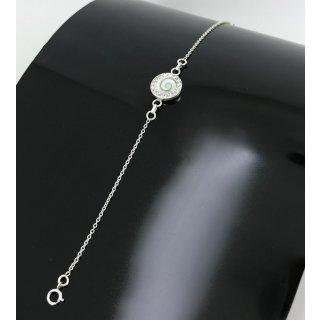 BRACELET OEIL DE SAINTE LUCIE ET ARGENT ET ZIRCONIUM