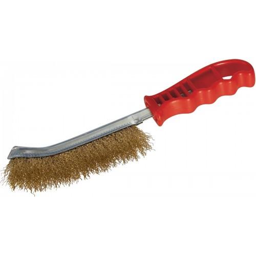 BROSSE MÉTALLIQUE CONVEXE - MANCHE PLASTIQUE TALIAPLAST