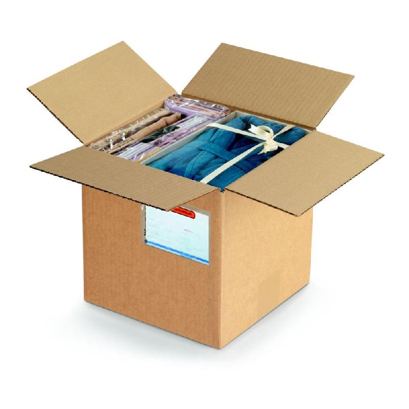 CAISSE AMERICAINE RAJA CARTON SIMPLE CANNELURE - L.INT. 20 X L.20 X H.20 CM - KRAFT BRUN - LOT DE 25