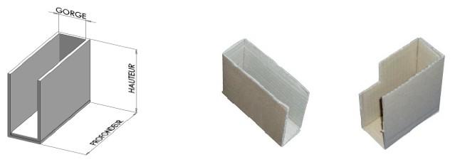 Calage carton rectangulaire Corrupad - Protection d'angle en carton ondulé double cannelure - Dimensions variées_0