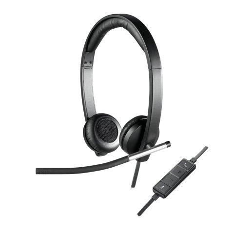 CASQUE H650E LOGITECH AVEC FIL ARCEAU - BUREAU/CENTRE D'APPELS USB TYPE-A - NOIR/ARGENT