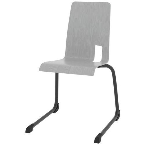 CHAISE COQUE SODA PIÈTEMENT LUGE ALU - GRIS/CARBONE - RODET