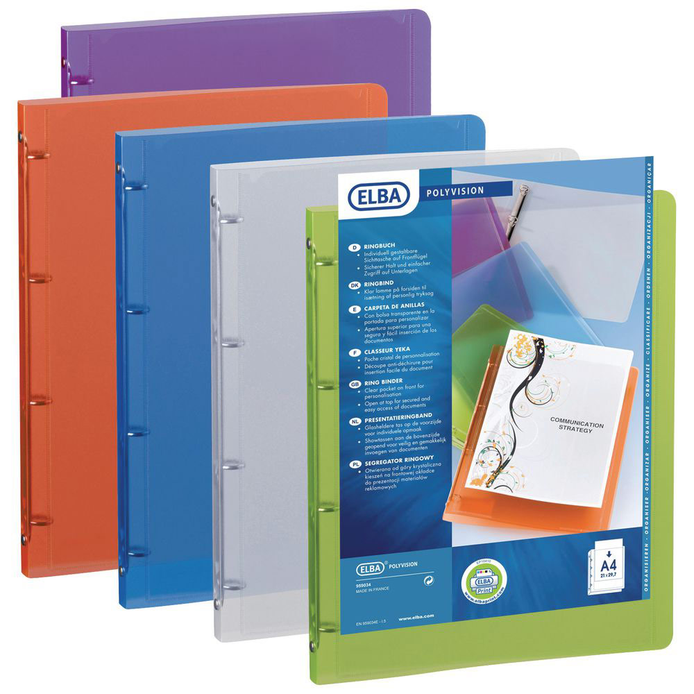 CLASSEUR A ANNEAUX MEMPHIS - DOS 2 CM - JAUNE