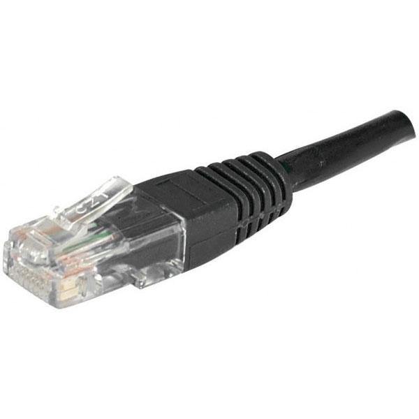 CORDON RJ45 CATEGORIE 6 U/UTP NOIR - 1 M