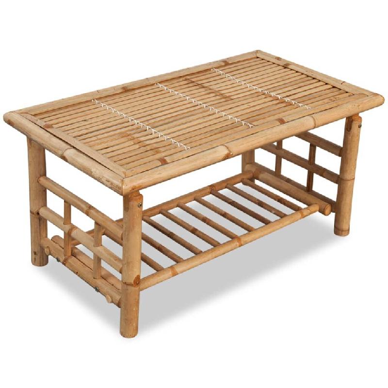 Décoshop26 - Table basse de salon style tropical 90 x 50 x 45 cm bambou marron DEC037767 - marron Bambou 3000263458027_0