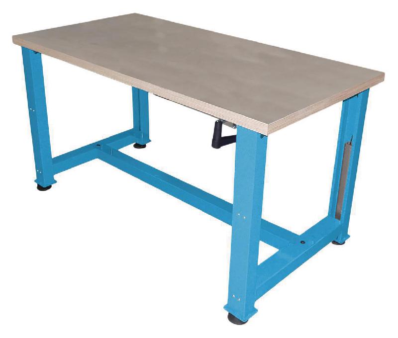 ETABLI À MANIVELLE MULTIPLIS 1200 X 750 X HT 740/1040 CM BLEU 5012 - MANUTAN COLLECTIVITÉS