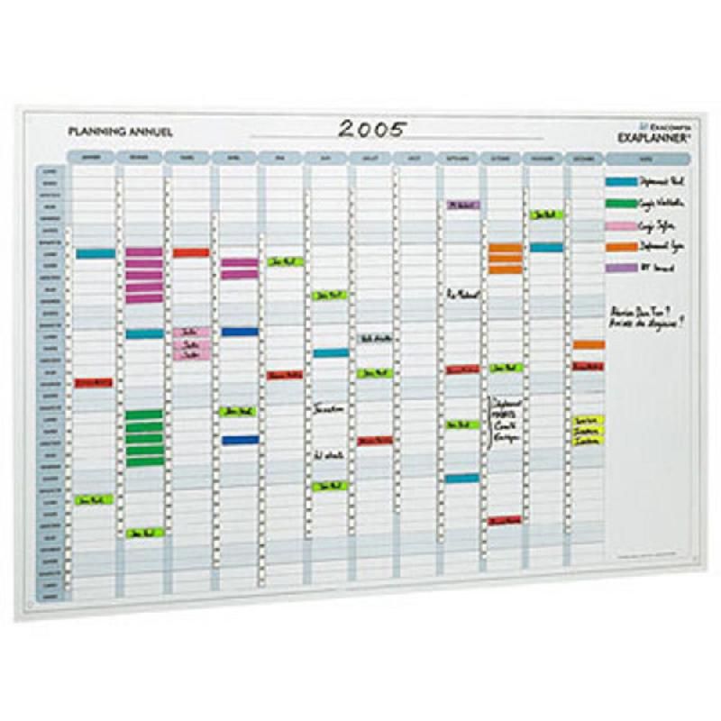 EXACOMPTA TABLEAUX PLANNINGS MAGNÉTIQUES ANNUEL EXACOMPTA