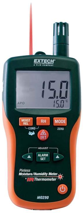 THERMO-HYGROMÈTRE, HUMIDIMÈTRE AVEC & SANS CONTACT ET THERMOMÈTRE INFRAROUGE - EXTMO290