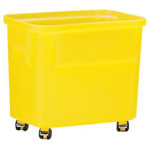 FUT ERCOBOX ROULETTES 75L COLORIS JAUNE - PROMENS