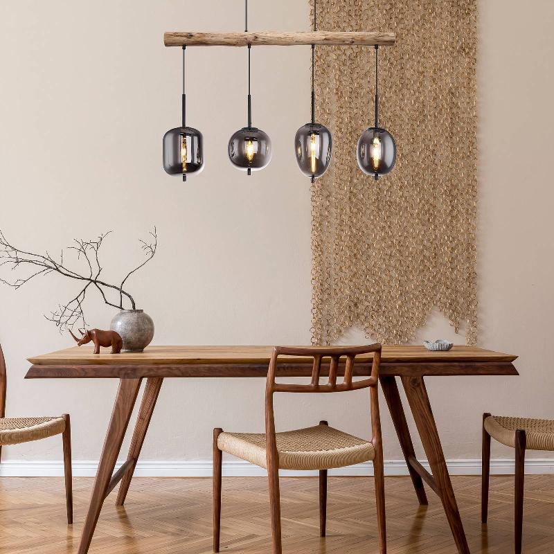 GLOBO SUSPENSION BLACKY, À 4 LAMPES