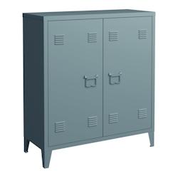 Helloshop26 - Casier de bureau armoire meuble de rangement pour bureau atelier chambre acier de bureau métallique à 2 portes 90 x 80 03_0006339 - 30_0