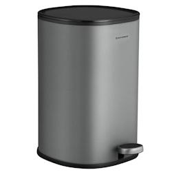 HELLOSHOP26 - Poubelle 5 litres avec pédale en acier seau intérieur et couvercle poignée fermeture discrète hermétique pour salle de bain toilett_0
