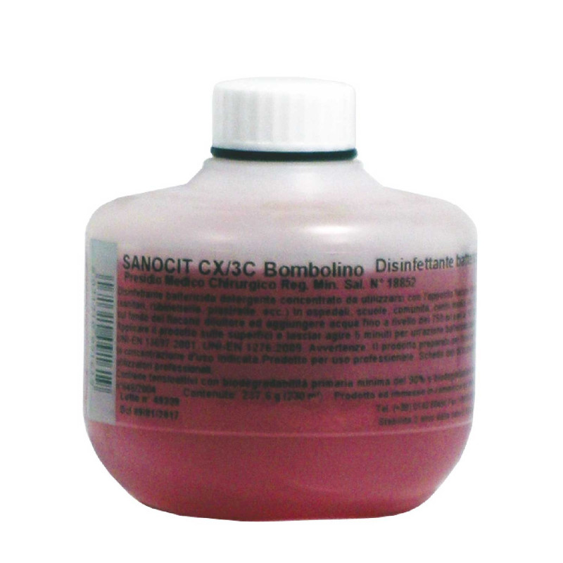 Kemika sanocit cx 3c bombolino detergent anticalcaire pour sanitaires ph:2.5 ± 0.2 kemika 16 x230ml+flacon+pistolet_0