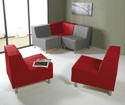 PACK DOMINO : 2 CHAUFFEUSES DROITES + 1 ANGLE COLORIS BLEU - MANUTAN COLLECTIVITÉS